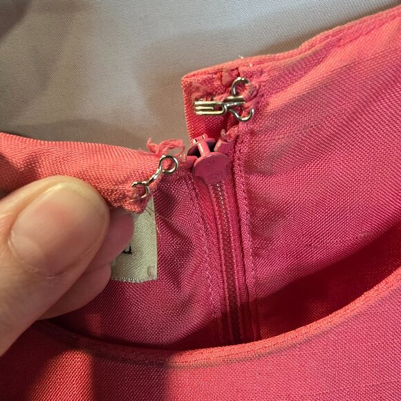 Vintage 40's-50's Paul Sachs Original Dress Pink Size 18 Matching Belt - Picture 4 of 16